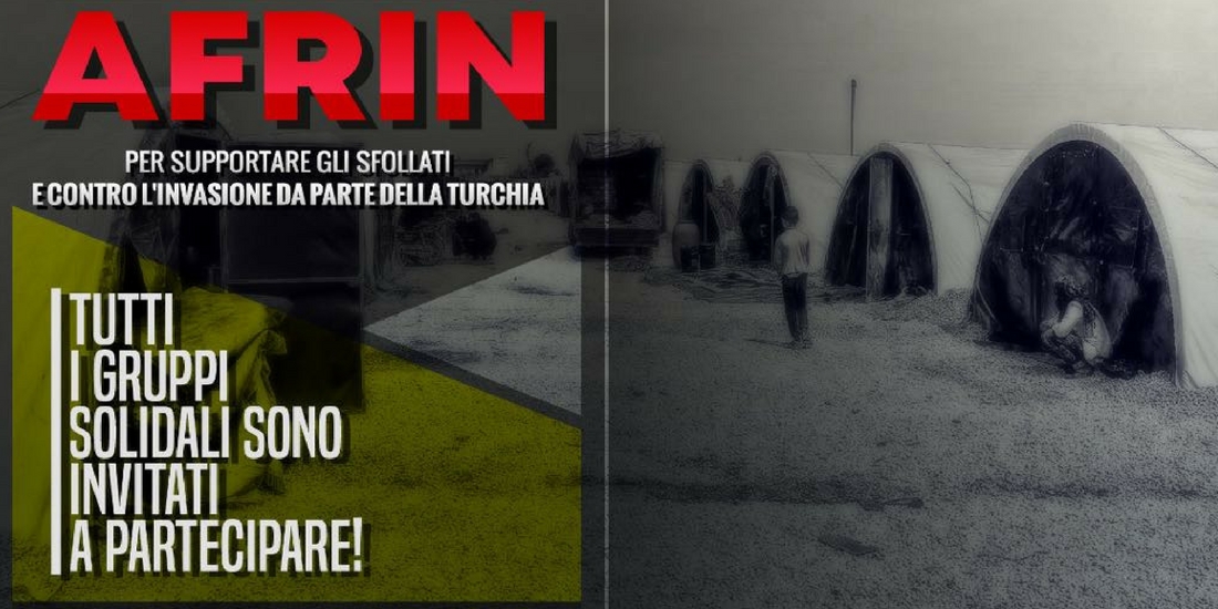 Nasce la campagna "SiAmo Afrin": il 24 aprile conferenza stampa alla Città dell'Altra Economia