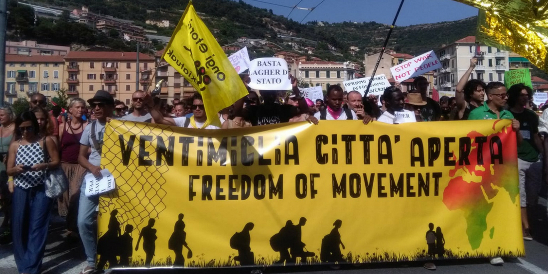 Corteo a Ventimiglia