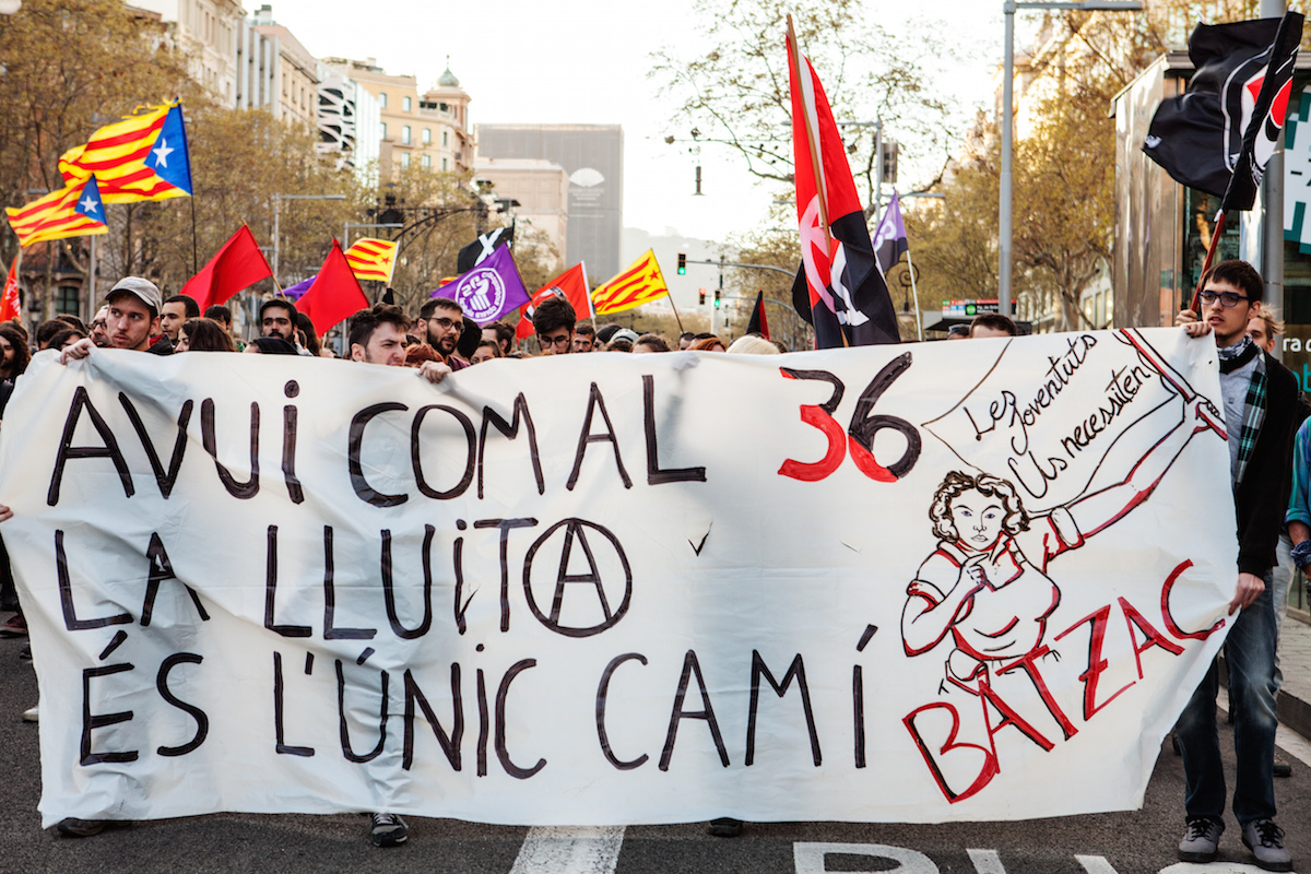 Demostration against the spanish far right party called VOX. Barcelona, 23/03/19