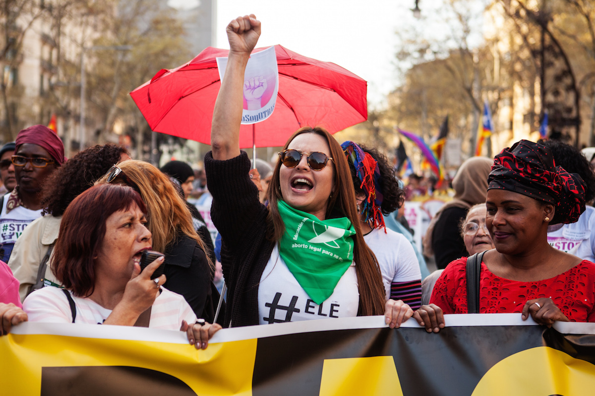 Demostration against the spanish far right party called VOX. Barcelona, 23/03/19