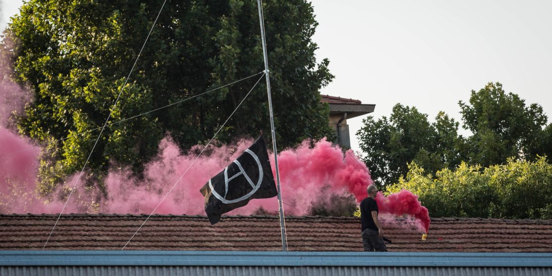 Sgombero del centro sociale Xm24 a Bologna.