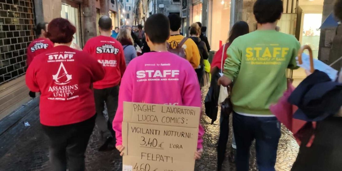 Protesta di Lucca Crepa (dalla pagina Facebook)