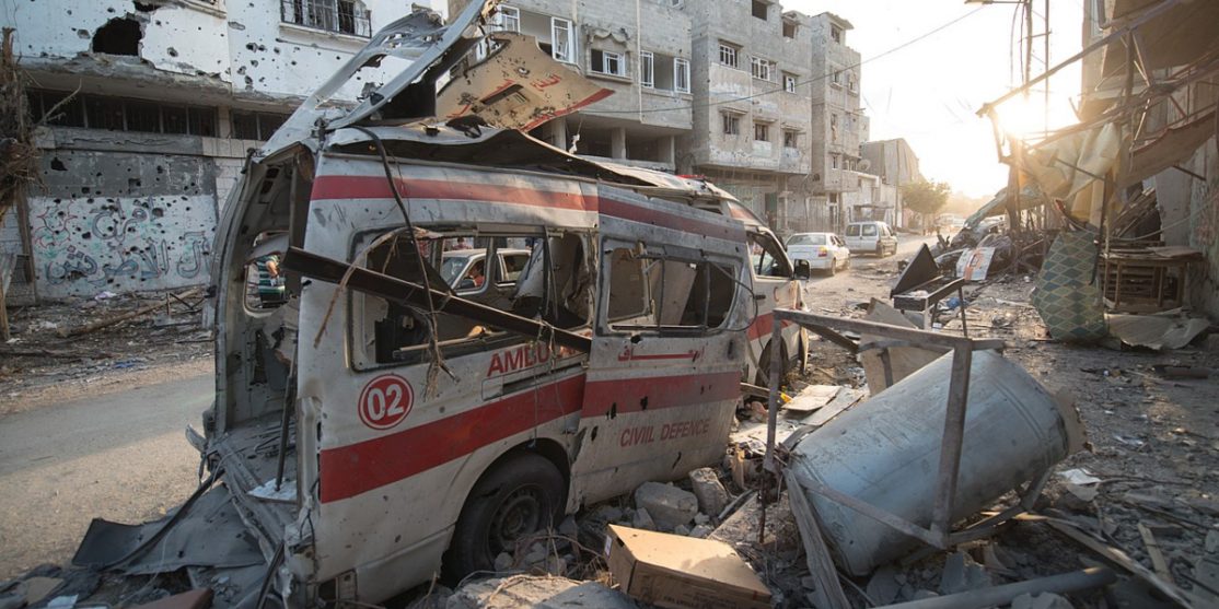 Destroyed_ambulance_in_the_CIty_of_Shijaiyah_in_the_Gaza_Strip