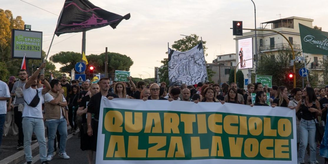 Corteo a Quarticciolo